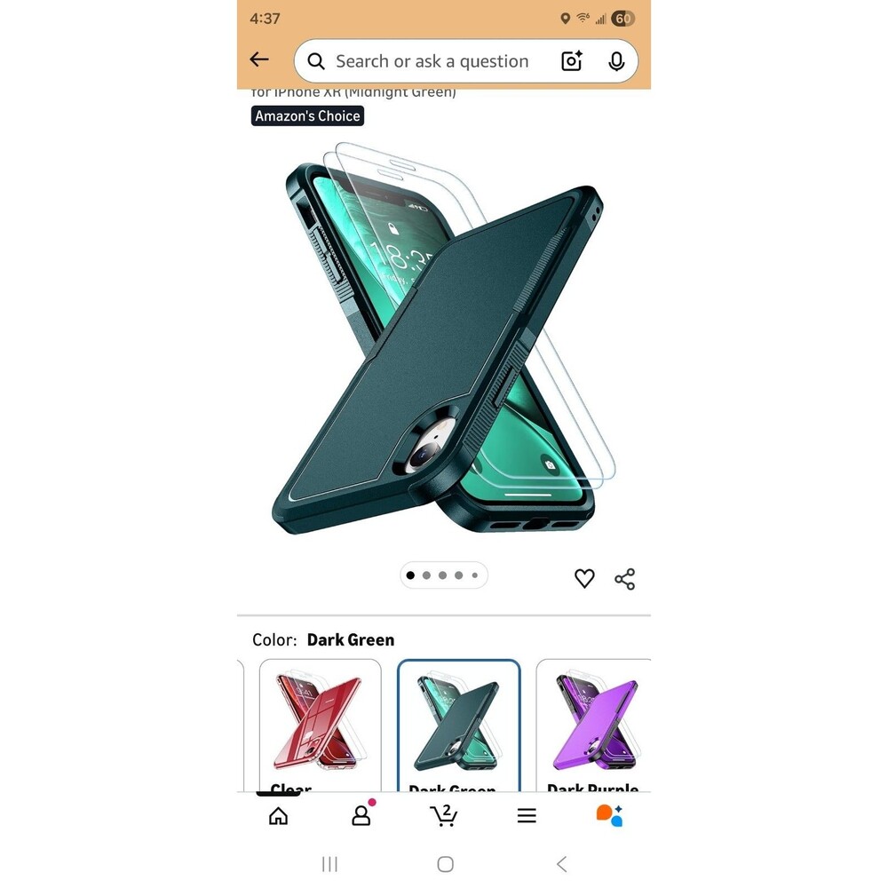 SPIDERCASE for iPhone XR Case, [10 FT Military Grade Drop Protection] [Non-Slip]